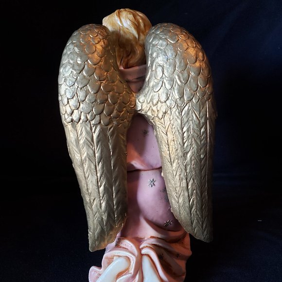 SOLD VTG Kneeling Angel (Depose Italy - Pink/Gold) - Picture 4 of 6